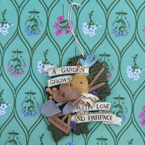 Vintage “A Garden Grows with Love and Patience” Resin Ornament